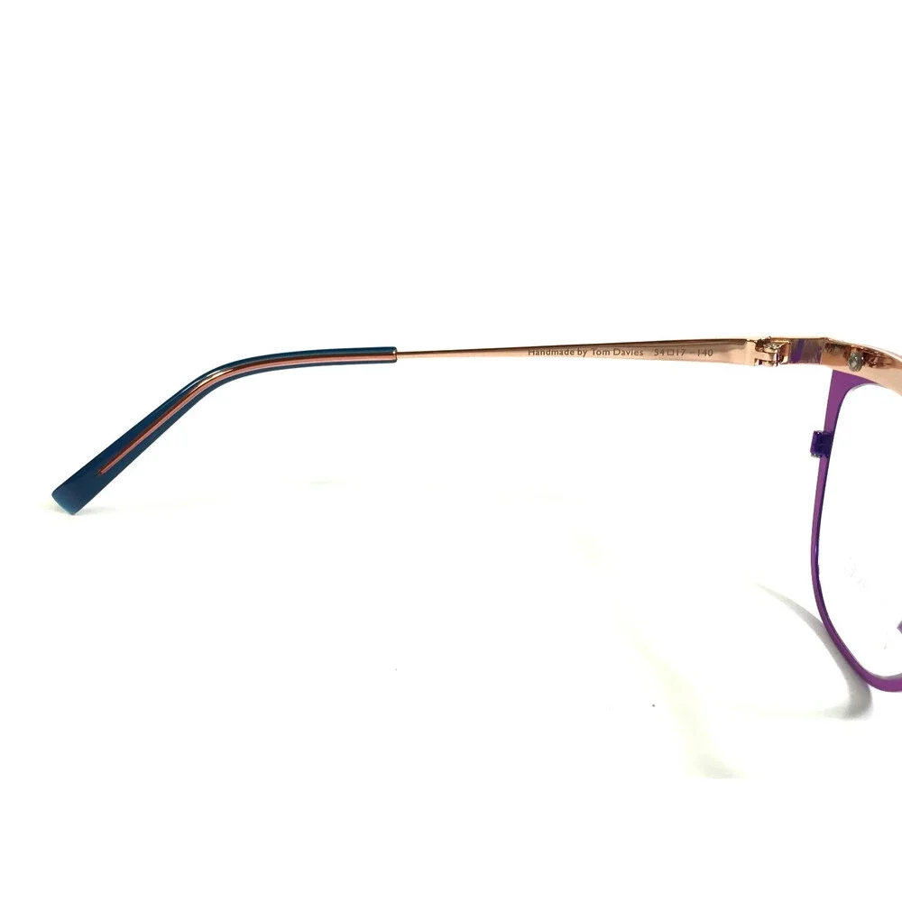 Tom Davies Eyeglasses Frames TD783 Col. 2356 Shiny Purple Rose Gold 54-17-140